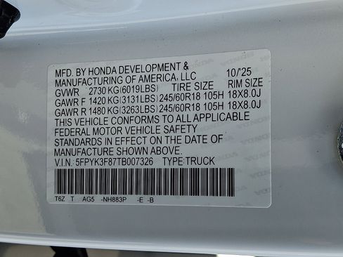 New 2026 Honda Ridgeline Black Edition image 10