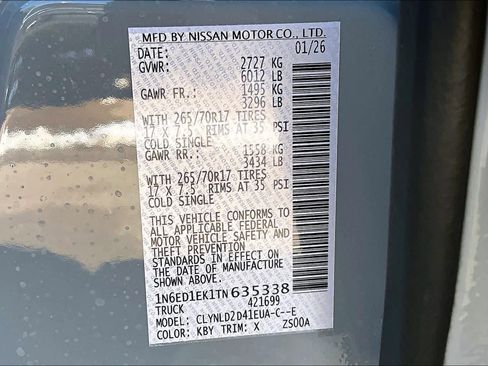 New 2026 Nissan Frontier PRO-4X w/ Pro-4x Convenience Package AWD/4WD image 17