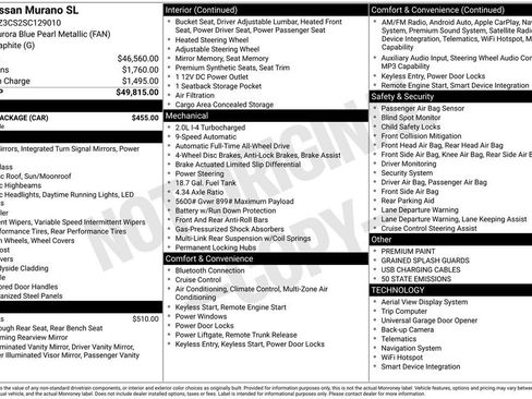 Used 2025 Nissan Murano SL w/ Cargo Package image 42