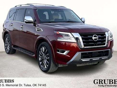 Used 2021 Nissan Armada Platinum w/ Captain's Chairs Package image 1