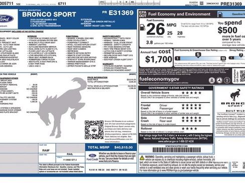 Certified 2023 Ford Bronco Sport Outer Banks w/ Tech Package AWD/4WD image 16