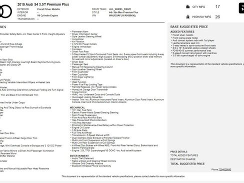 Used 2015 Audi S4 Premium Plus w/ Technology Package image 2