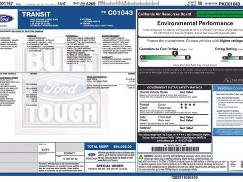 Used 2023 Ford Transit 250 Medium Roof AWD w/ Load Area Protection Package image 6