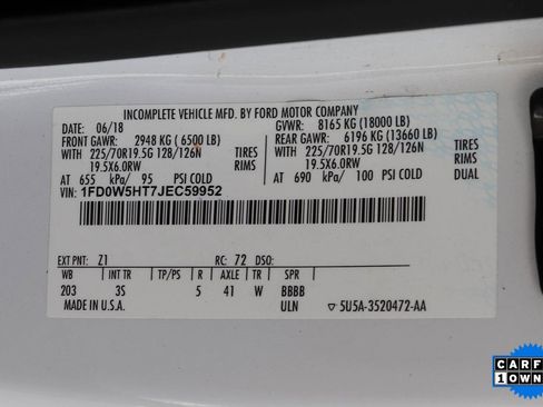 Used 2018 Ford F550 4x4 Crew Cab Super Duty image 46