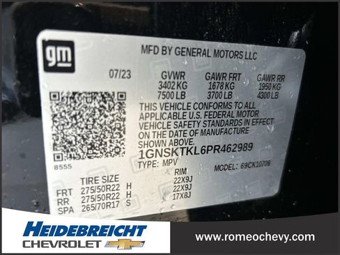 Used 2023 Chevrolet Tahoe High Country w/ Premium Package AWD/4WD image 8