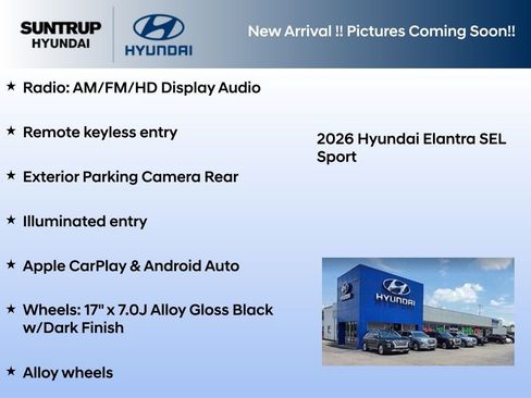 New 2026 Hyundai Elantra Sport FWD image 2