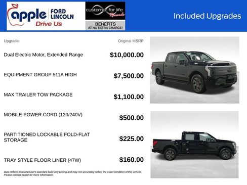 Certified 2023 Ford F150 Lightning Lariat w/ Equipment Group 511A High AWD/4WD image 4