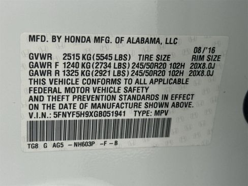 Used 2016 Honda Pilot Touring image 54