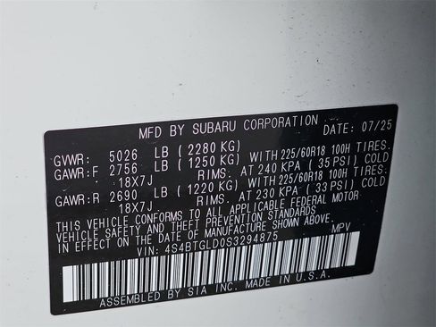 Certified 2025 Subaru Outback Onyx Edition XT image 42