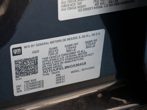 Used 2022 GMC Sierra 1500 AT4X image 42