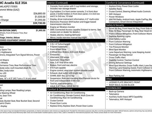 Used 2023 GMC Acadia SLE w/ Elevation Edition FWD image 10