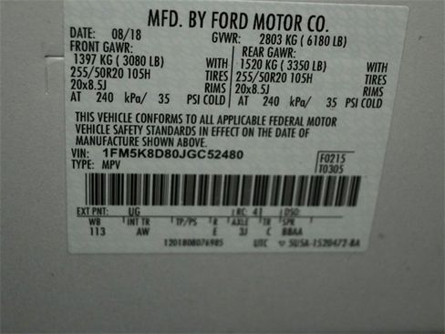 Certified 2018 Ford Explorer XLT w/ Equipment Group 202A image 36