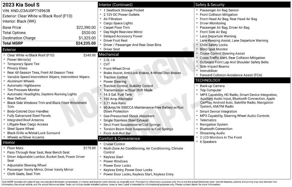 Used 2023 Kia Soul S FWD image 36