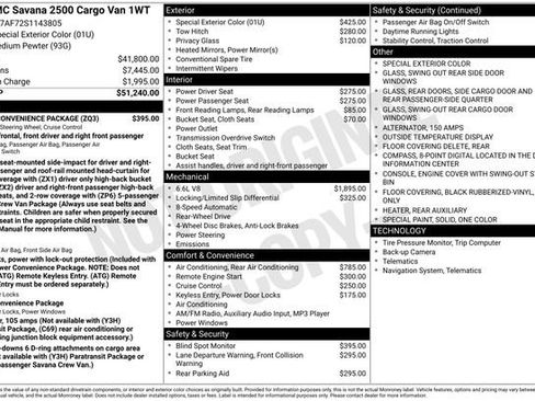 New 2025 GMC Savana 2500 w/ Driver Convenience Package image 9