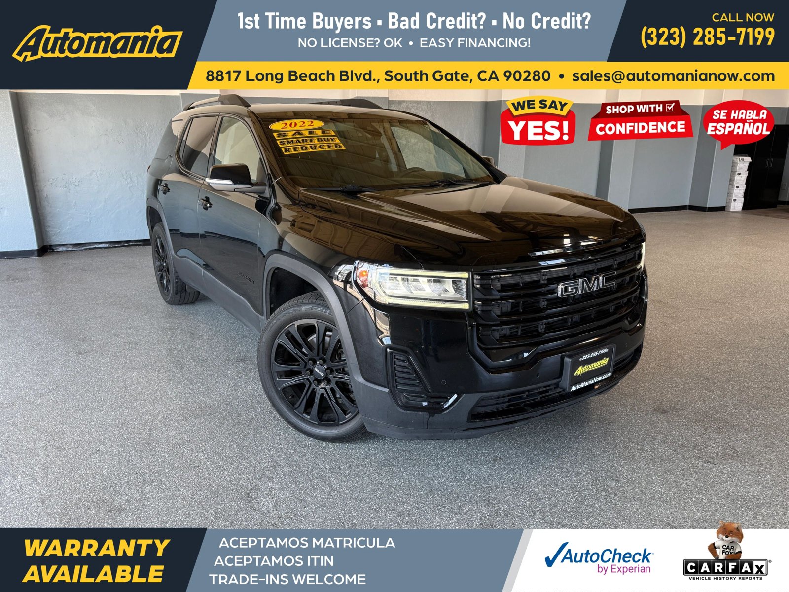 Used 2022 GMC Acadia SLE w/ Driver Convenience Package FWD image 1