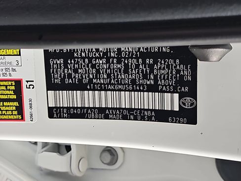 Used 2021 Toyota Camry LE FWD image 28