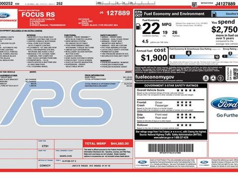 Used 2018 Ford Focus RS AWD/4WD image 2
