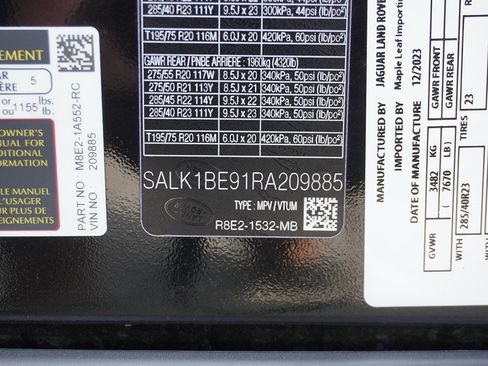 Used 2024 Land Rover Range Rover Long Wheelbase Autobiography image 90