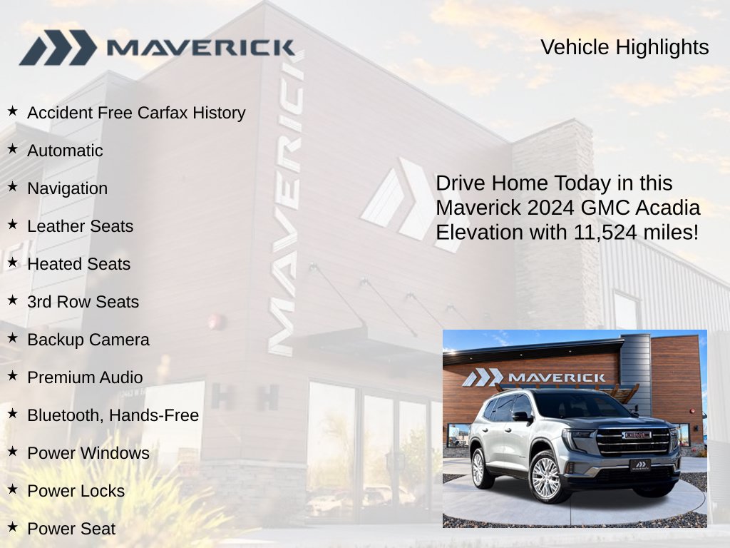 Used 2024 GMC Acadia Elevation w/ Luxury Package FWD image 5