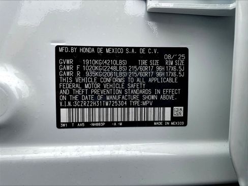 New 2026 Honda HR-V LX image 17