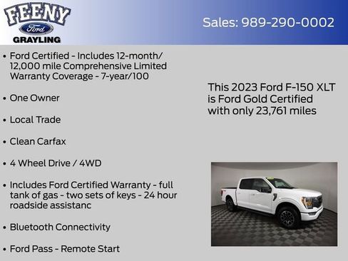 Certified 2023 Ford F150 XLT w/ Equipment Group 302A High image 5