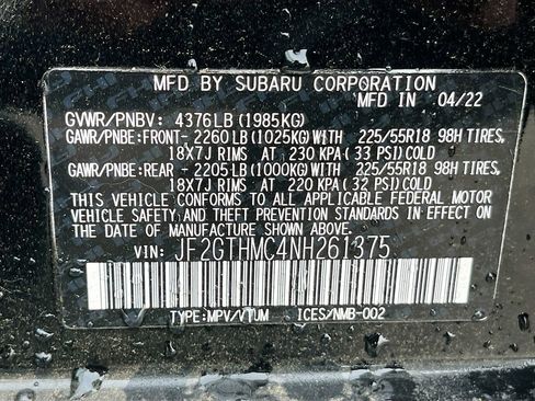 Used 2022 Subaru Crosstrek 2.5i Limited w/ Moonroof Package 1 image 32