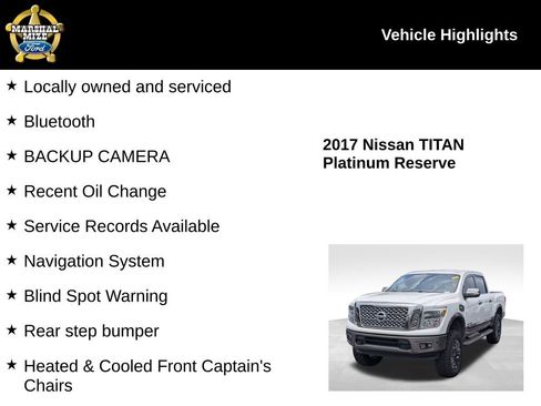 Used 2017 Nissan Titan Platinum Reserve RWD image 2