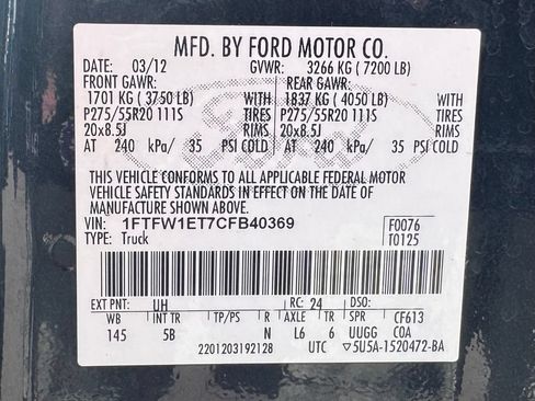 Used 2012 Ford F150 FX4 w/ FX Luxury Pkg AWD/4WD image 13