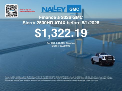 New 2026 GMC Sierra 2500 AT4X w/ LPO, Black Badging Package AWD/4WD image 7