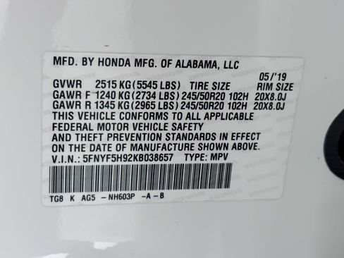 Used 2019 Honda Pilot Touring image 22