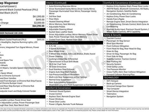 Used 2023 Jeep Wagoneer 2WD image 2