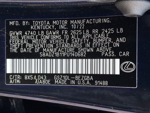 Certified 2023 Lexus ES 350 w/ Premium Package image 28