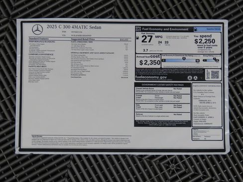 New 2025 Mercedes-Benz C 300 4MATIC Sedan image 9