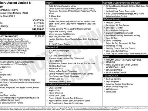 Used 2024 Subaru Ascent Limited w/ Technology Package image 11