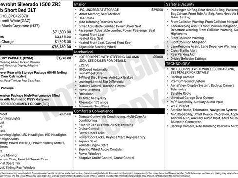 Certified 2023 Chevrolet Silverado 1500 ZR2 w/ Technology Package AWD/4WD image 13