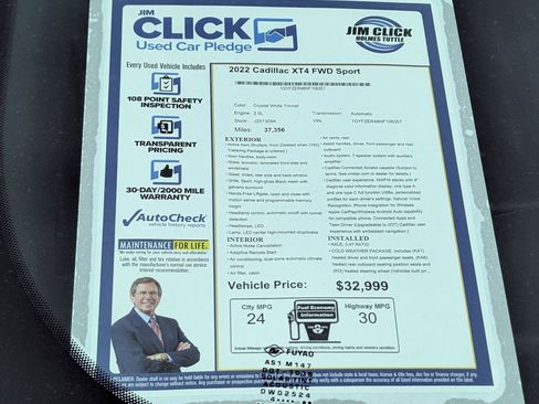 Used 2022 Cadillac XT4 Sport w/ Cold Weather Package image 13