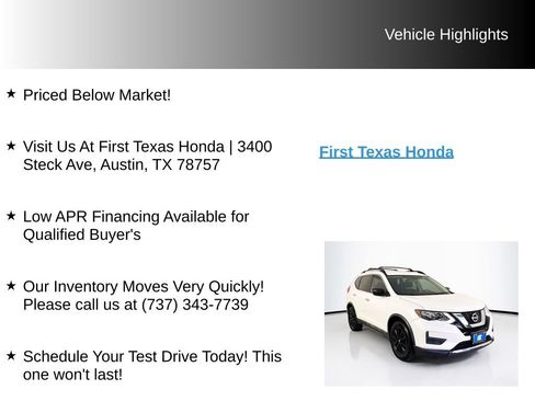 Used 2017 Nissan Rogue SV w/ Midnight Edition Package FWD image 9