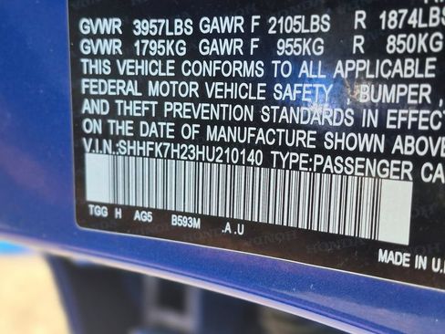 Used 2017 Honda Civic LX image 28