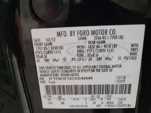 Used 2012 Ford F150 Lariat w/ Lariat Chrome Pkg image 33