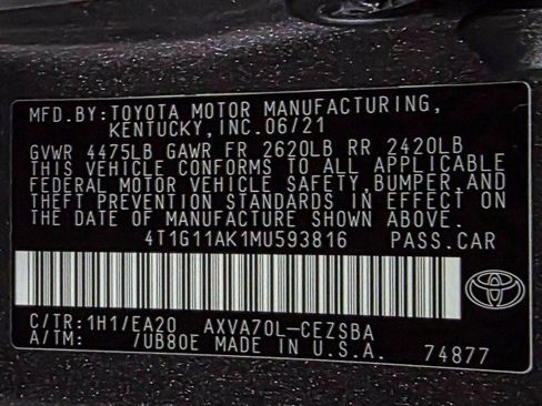 Used 2021 Toyota Camry SE w/ Carpet Mat Package (TMS) image 38