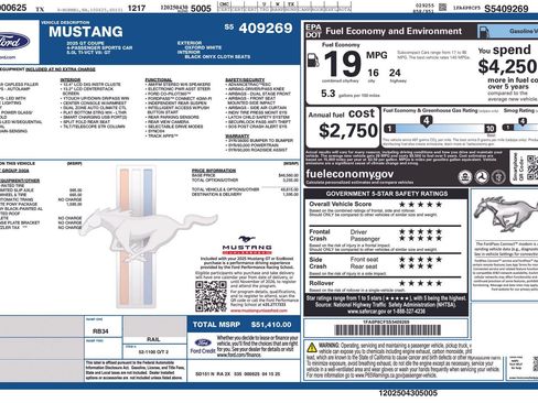 Used 2025 Ford Mustang GT w/ Mustang Nite Pony Package RWD image 30