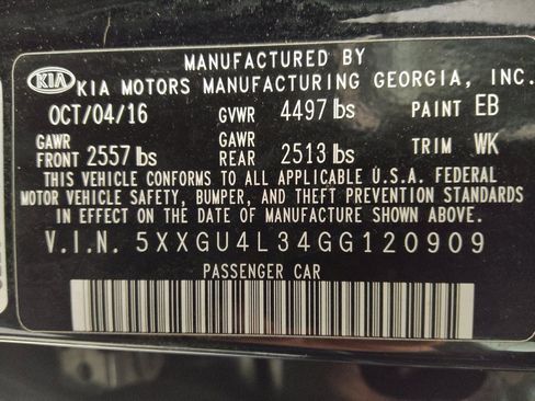 Used 2016 Kia Optima EX w/ Option Group 040 FWD image 33