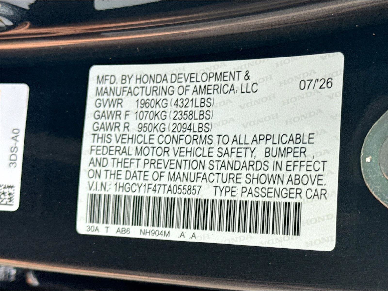 New 2026 Honda Accord SE image 23