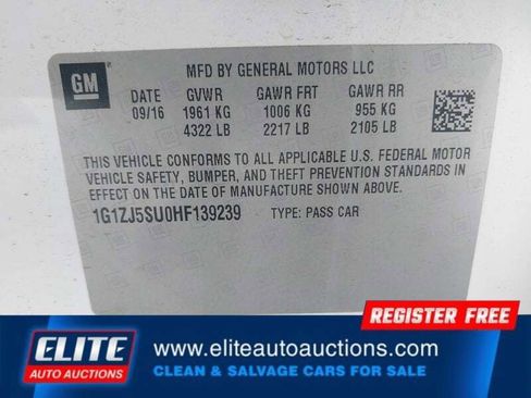 Used 2017 Chevrolet Malibu Hybrid w/ Leather Package FWD image 18