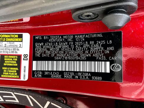 Used 2025 Lexus ES 350 Ultra Luxury w/ Accessory Package (Z1) FWD image 37