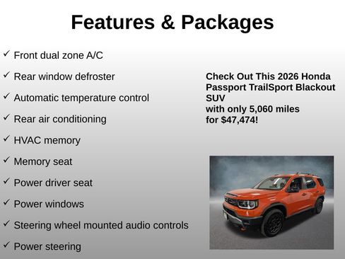 Certified 2026 Honda Passport TrailSport image 8