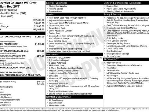 New 2026 Chevrolet Colorado W/T RWD image 15