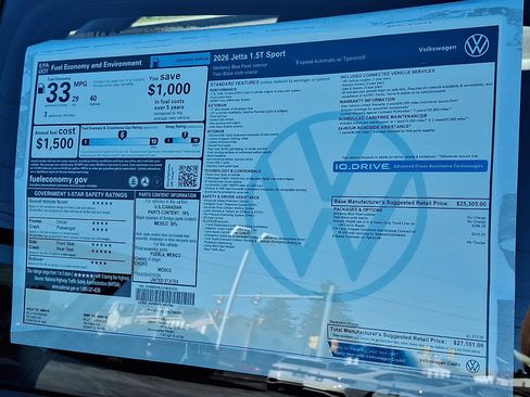 New 2026 Volkswagen Jetta Sport image 12