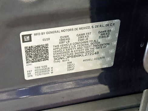 Used 2019 Chevrolet Trax LT w/ Sun & Sound Package AWD/4WD image 32