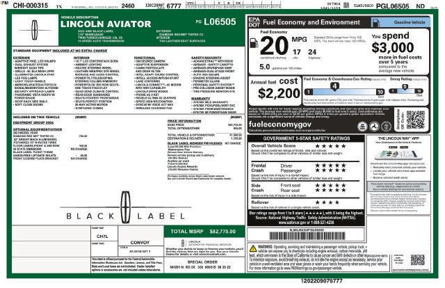 Used 2023 Lincoln Aviator Black Label AWD/4WD image 4